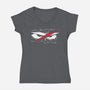 Samurai Eyes-Womens-V-Neck-Tee-nickzzarto