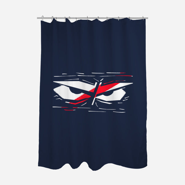 Samurai Eyes-None-Polyester-Shower Curtain-nickzzarto