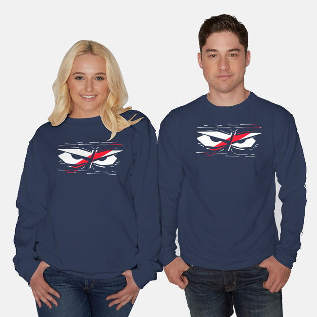 Samurai Eyes-Unisex-Crew Neck-Sweatshirt-nickzzarto