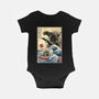 Orca In Japan Woodblock-Baby-Basic-Onesie-DrMonekers
