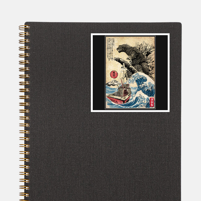 Orca In Japan Woodblock-None-Glossy-Sticker-DrMonekers