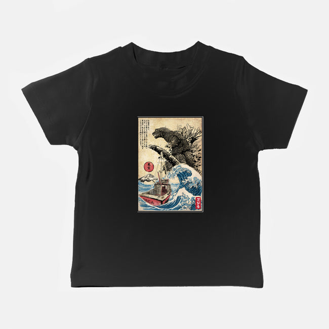 Orca In Japan Woodblock-Baby-Basic-Tee-DrMonekers