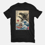 Orca In Japan Woodblock-Womens-Fitted-Tee-DrMonekers