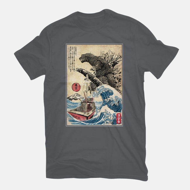 Orca In Japan Woodblock-Womens-Fitted-Tee-DrMonekers