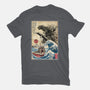 Orca In Japan Woodblock-Womens-Fitted-Tee-DrMonekers