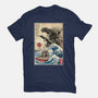 Orca In Japan Woodblock-Womens-Fitted-Tee-DrMonekers