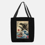 Orca In Japan Woodblock-None-Basic Tote-Bag-DrMonekers