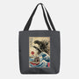 Orca In Japan Woodblock-None-Basic Tote-Bag-DrMonekers