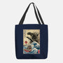 Orca In Japan Woodblock-None-Basic Tote-Bag-DrMonekers