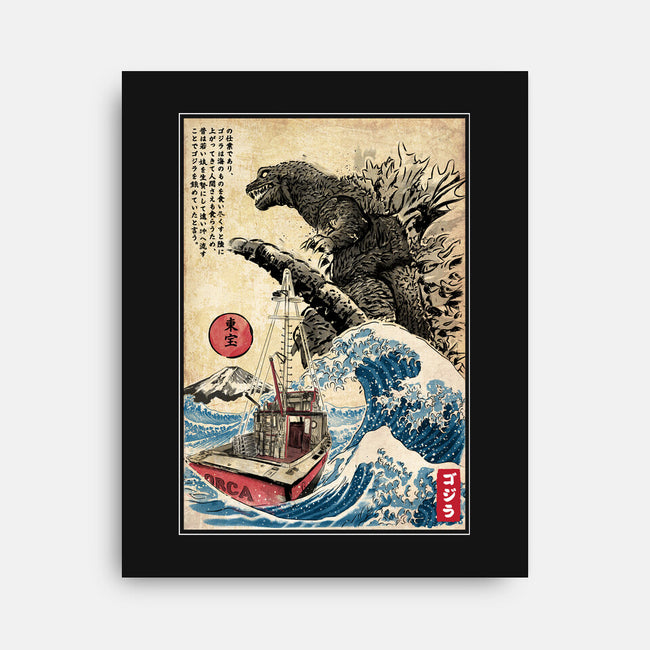Orca In Japan Woodblock-None-Stretched-Canvas-DrMonekers