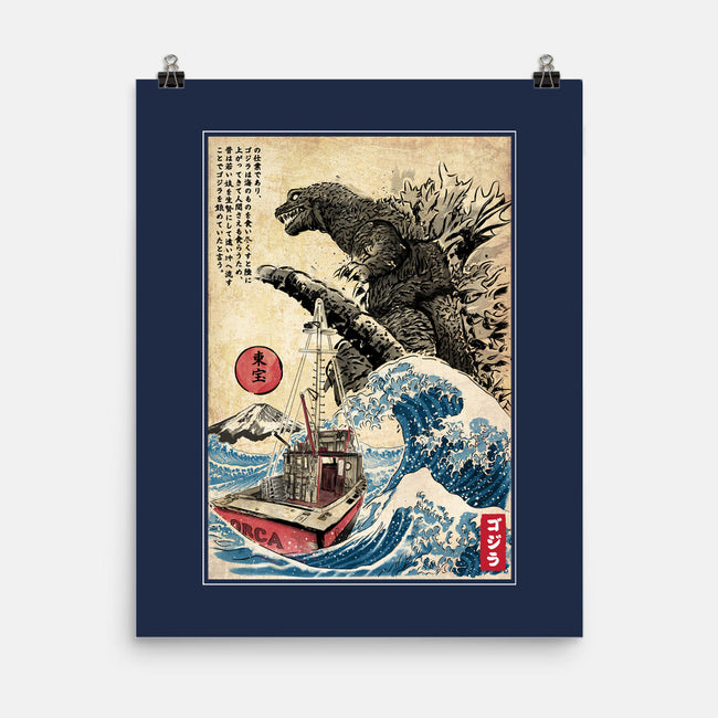 Orca In Japan Woodblock-None-Matte-Poster-DrMonekers