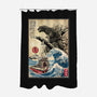 Orca In Japan Woodblock-None-Polyester-Shower Curtain-DrMonekers