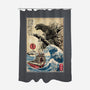 Orca In Japan Woodblock-None-Polyester-Shower Curtain-DrMonekers