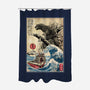 Orca In Japan Woodblock-None-Polyester-Shower Curtain-DrMonekers