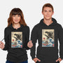 Orca In Japan Woodblock-Unisex-Pullover-Sweatshirt-DrMonekers