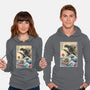 Orca In Japan Woodblock-Unisex-Pullover-Sweatshirt-DrMonekers