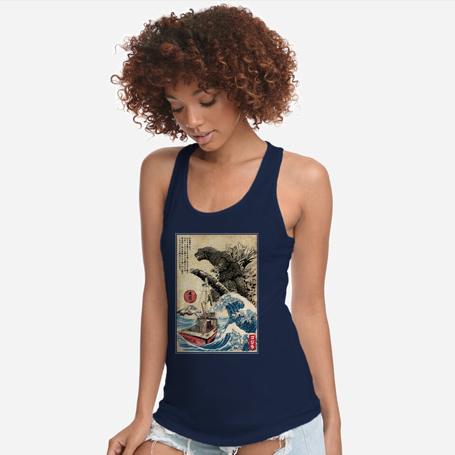 Orca In Japan Woodblock-Womens-Racerback-Tank-DrMonekers
