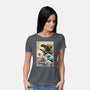 Orca In Japan Woodblock-Womens-Basic-Tee-DrMonekers