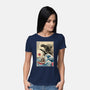 Orca In Japan Woodblock-Womens-Basic-Tee-DrMonekers