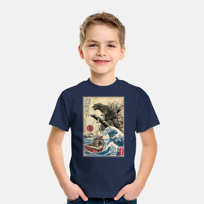 Orca In Japan Woodblock-Youth-Basic-Tee-DrMonekers