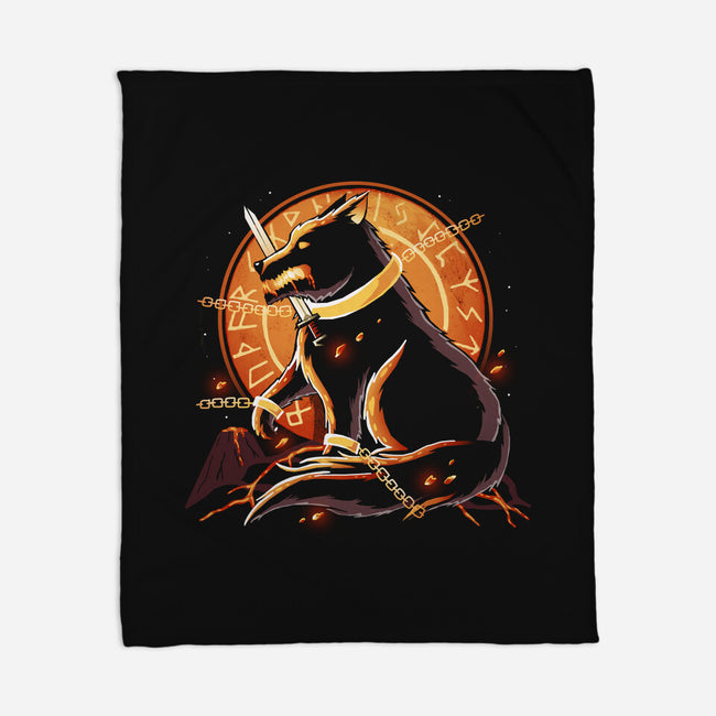 Fenrir Destruction-None-Fleece-Blanket-Vallina84