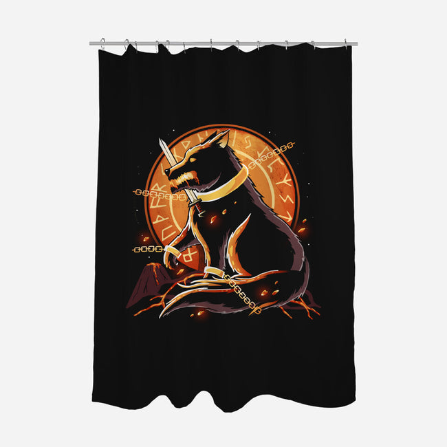 Fenrir Destruction-None-Polyester-Shower Curtain-Vallina84