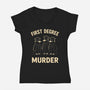 First Degree Murder-Womens-V-Neck-Tee-BridgeWalker
