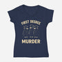 First Degree Murder-Womens-V-Neck-Tee-BridgeWalker