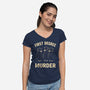 First Degree Murder-Womens-V-Neck-Tee-BridgeWalker