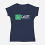 Cat GPT-Womens-V-Neck-Tee-fanfabio
