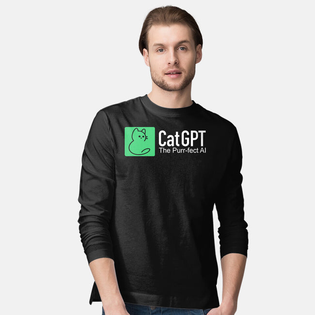 Cat GPT-Mens-Long Sleeved-Tee-fanfabio