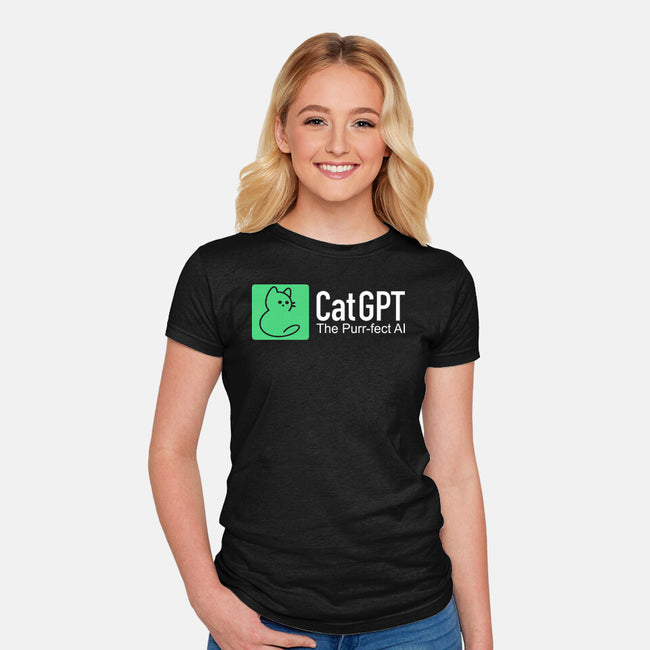 Cat GPT-Womens-Fitted-Tee-fanfabio