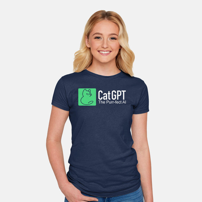 Cat GPT-Womens-Fitted-Tee-fanfabio
