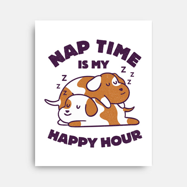 Nap Time Is My Happy Hour-None-Stretched-Canvas-brunopires