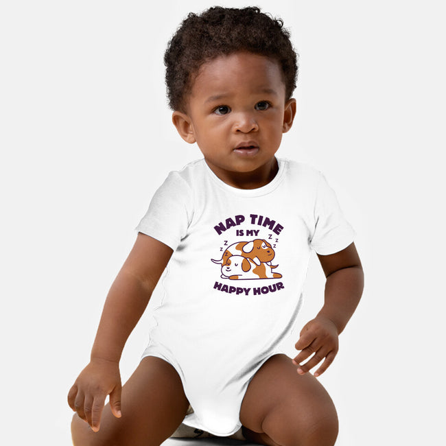 Nap Time Is My Happy Hour-Baby-Basic-Onesie-brunopires