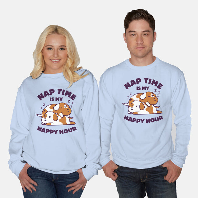 Nap Time Is My Happy Hour-Unisex-Crew Neck-Sweatshirt-brunopires