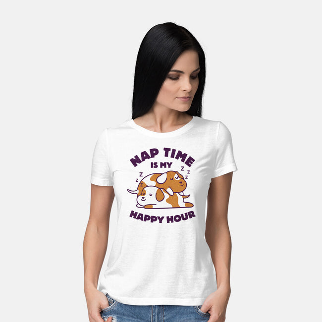 Nap Time Is My Happy Hour-Womens-Basic-Tee-brunopires