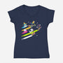 Arcade Racerz-Womens-V-Neck-Tee-naomori