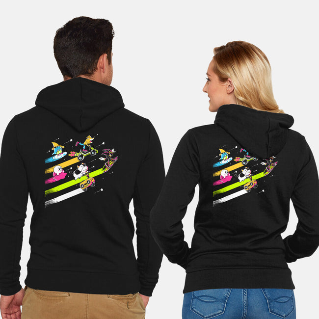 Arcade Racerz-Unisex-Zip-Up-Sweatshirt-naomori