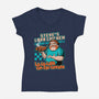 Game Lava Chicken-Womens-V-Neck-Tee-Studio Mootant