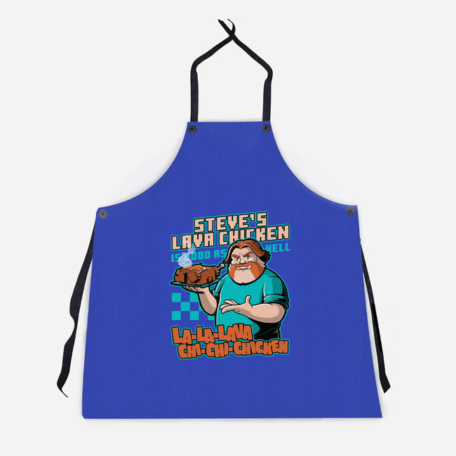 Game Lava Chicken-Unisex-Kitchen-Apron-Studio Mootant