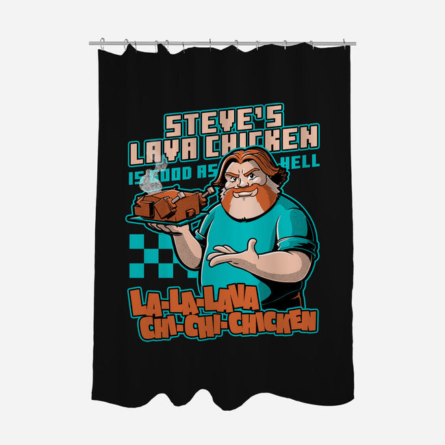 Game Lava Chicken-None-Polyester-Shower Curtain-Studio Mootant