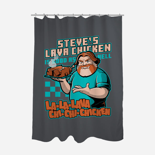 Game Lava Chicken-None-Polyester-Shower Curtain-Studio Mootant