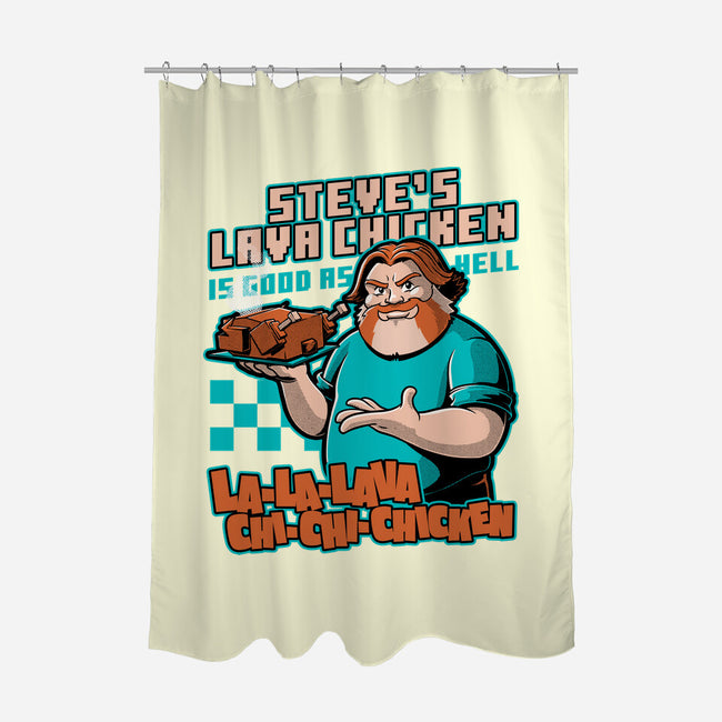 Game Lava Chicken-None-Polyester-Shower Curtain-Studio Mootant