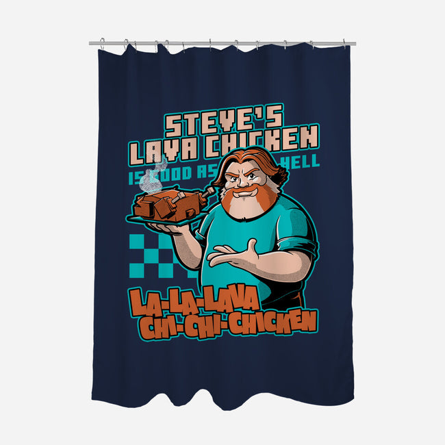 Game Lava Chicken-None-Polyester-Shower Curtain-Studio Mootant