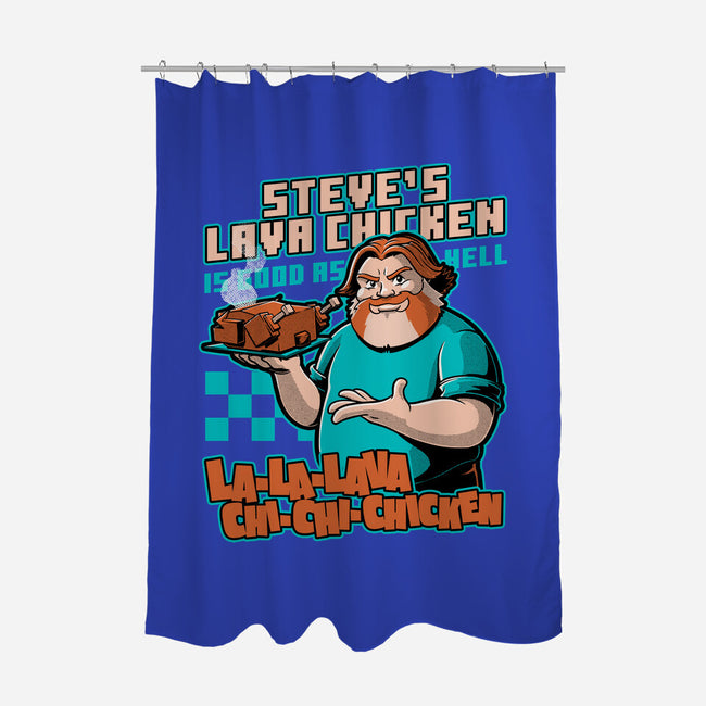 Game Lava Chicken-None-Polyester-Shower Curtain-Studio Mootant