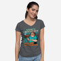 Game Lava Chicken-Womens-V-Neck-Tee-Studio Mootant
