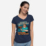 Game Lava Chicken-Womens-V-Neck-Tee-Studio Mootant