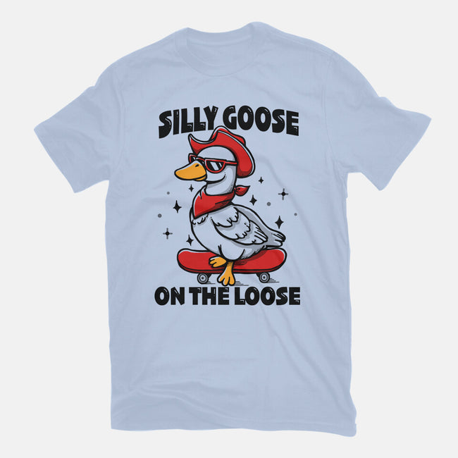 Silly Goose On The Loose-Womens-Fitted-Tee-Vallina84