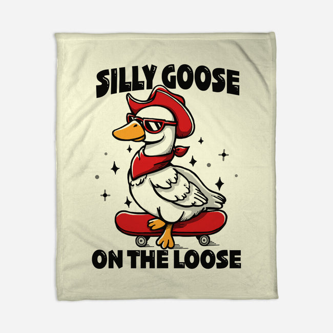 Silly Goose On The Loose-None-Fleece-Blanket-Vallina84